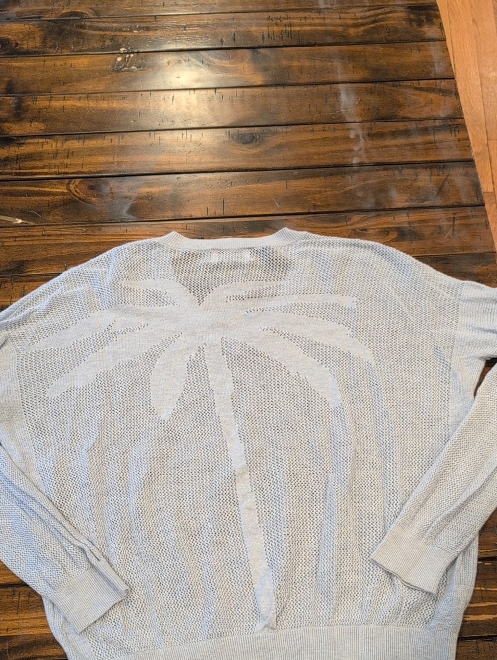 27 Miles Malibu Linen Silk Palm Tree Sweater Xs/S